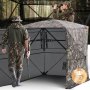 VEVOR Tenda da Caccia Portatile a 360 Gradi, Tenda da Caccia Trasparente per 2 o 3 Persone con Borsa per Trasporto, Riparo Nascosto Resistente con Porta Laterale Silenziosa e Finestra, per Tacchini