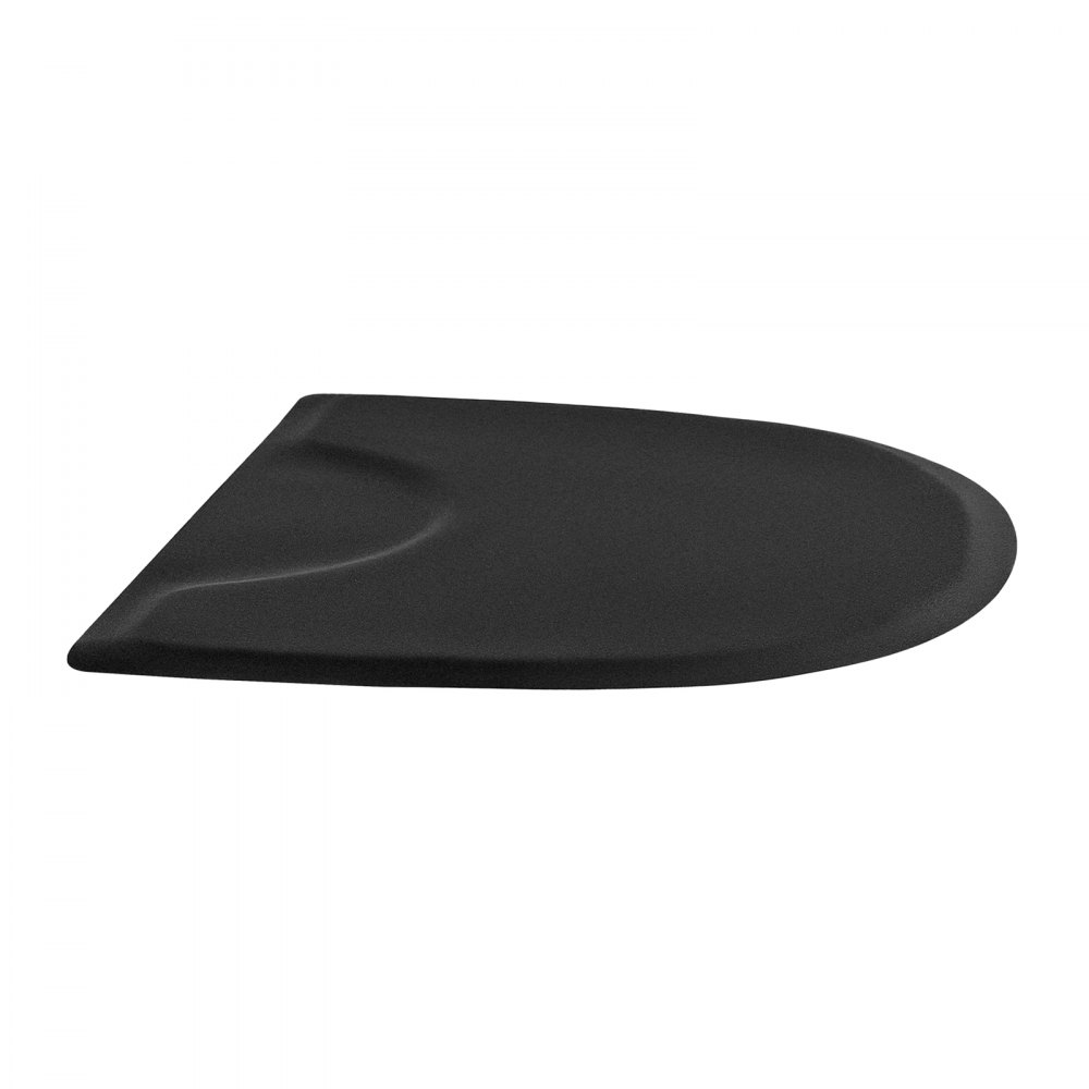 VEVOR Salon Mat for Hairdressers, 905x1220 mm, Semi-Circular Standing Mat, 13 mm Thick Anti-Fatigue Mat for Hair Salons, Easy-to-Clean PVC Surface & Beveled Edges to Prevent Tripping