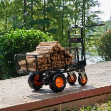 VEVOR Carrello Elettrico Trasporto da Giardino Carico max. 300kg in Acciaio