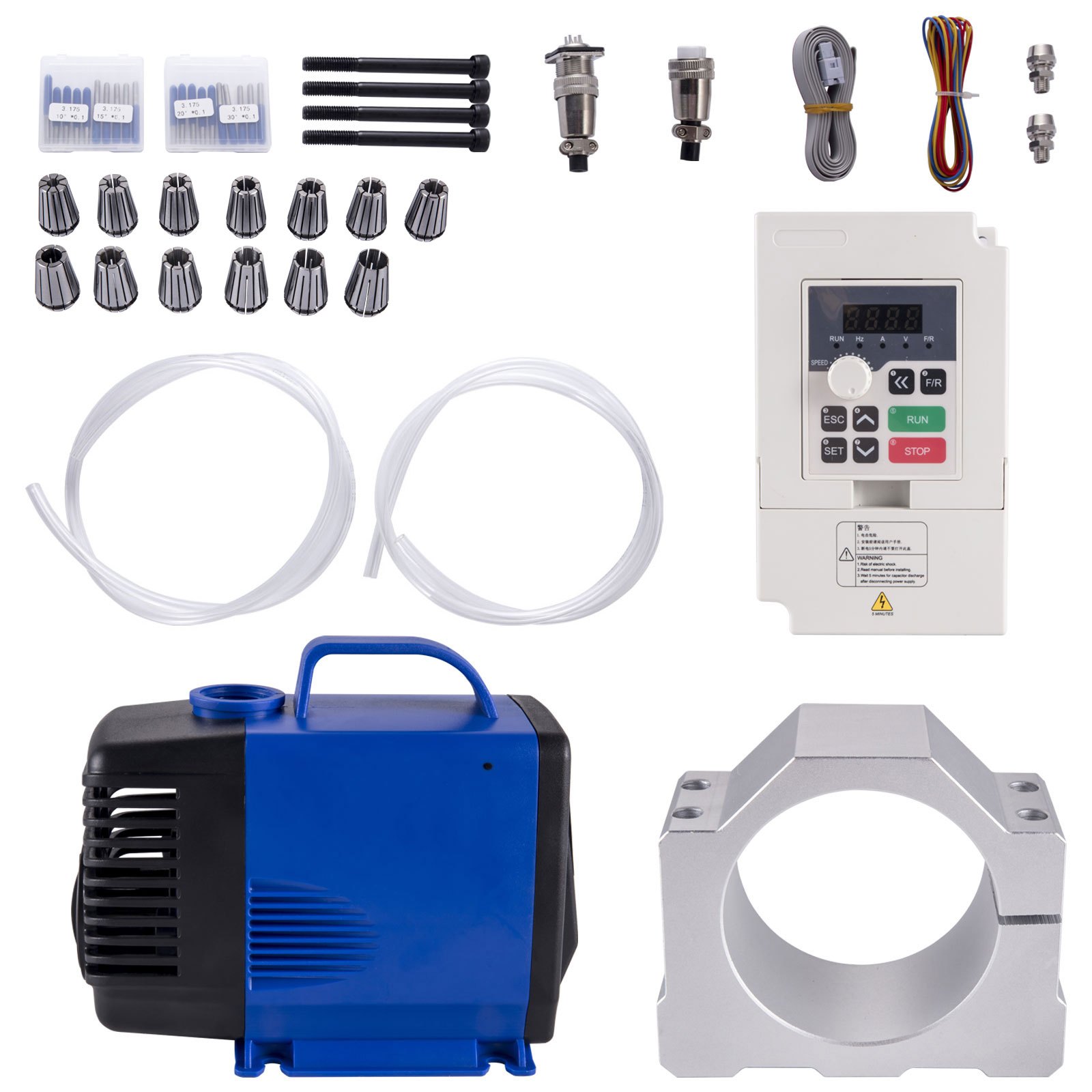 Vevor Fresatura Cnc Raffreddamento Ad Acqua Spindle Motor Er20 Con Vfd Inverter