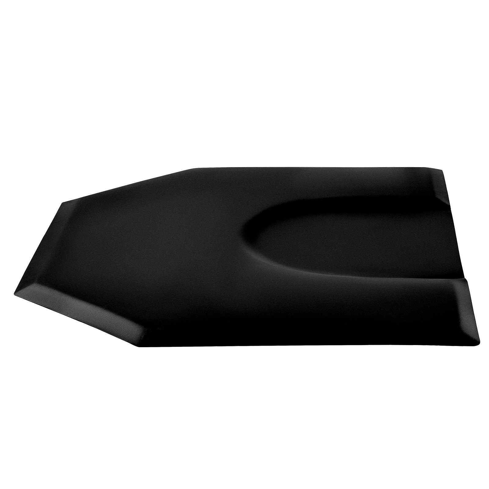 VEVOR Tappetino da Salone per Parrucchieri 1225 x 1505 mm Tappetino Esagonale per Sedia da Salone, 25 mm di Spessore, con Taglio Rotondo, Facile da Pulire e Bordi Smussati Anti-Inciampo, Nero Opaco