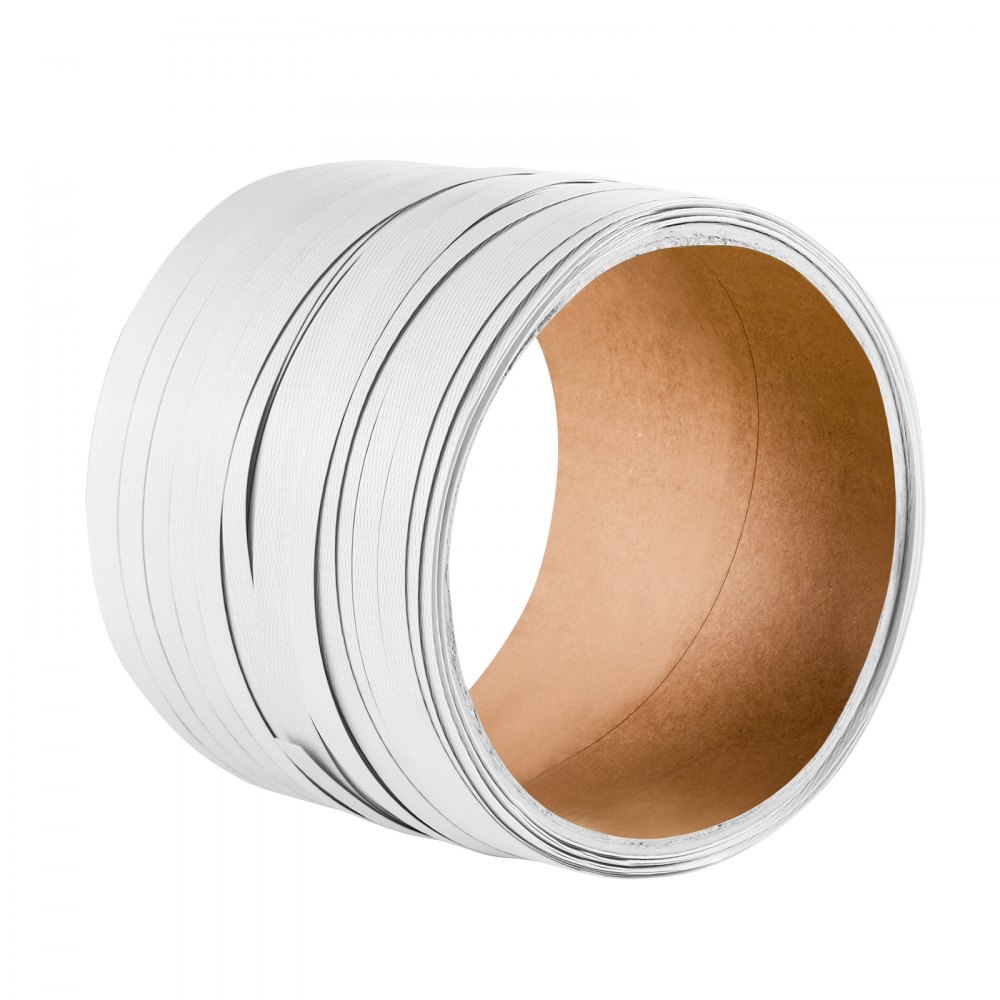 VEVOR Set di Reggiatura per Reggia in Plastica con Tenditore e Sigillatrice, Rotolo di Reggia da 100 m, Kit di Reggiatrici Manuali con 100 Sigilli Metallici, per Imballaggio, Magazzino e Trasporto