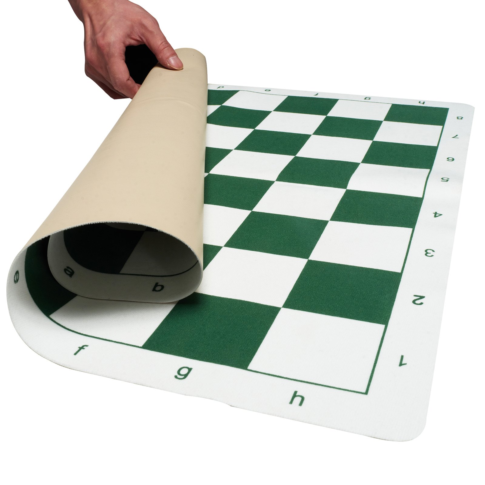 VEVOR Set di Scacchi da Torneo, Scacchiera per Principianti arrotolabile da 20 Pollici, Gioco di Scacchi in Silicone Pieghevole con Pezzi degli Scacchi Ponderati in Plastica e Borsa di Stoccaggio