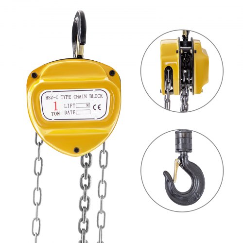 Argano Manuale Paranco Gru Per Argano A Fune Verricello Sollevamento 1t 12m