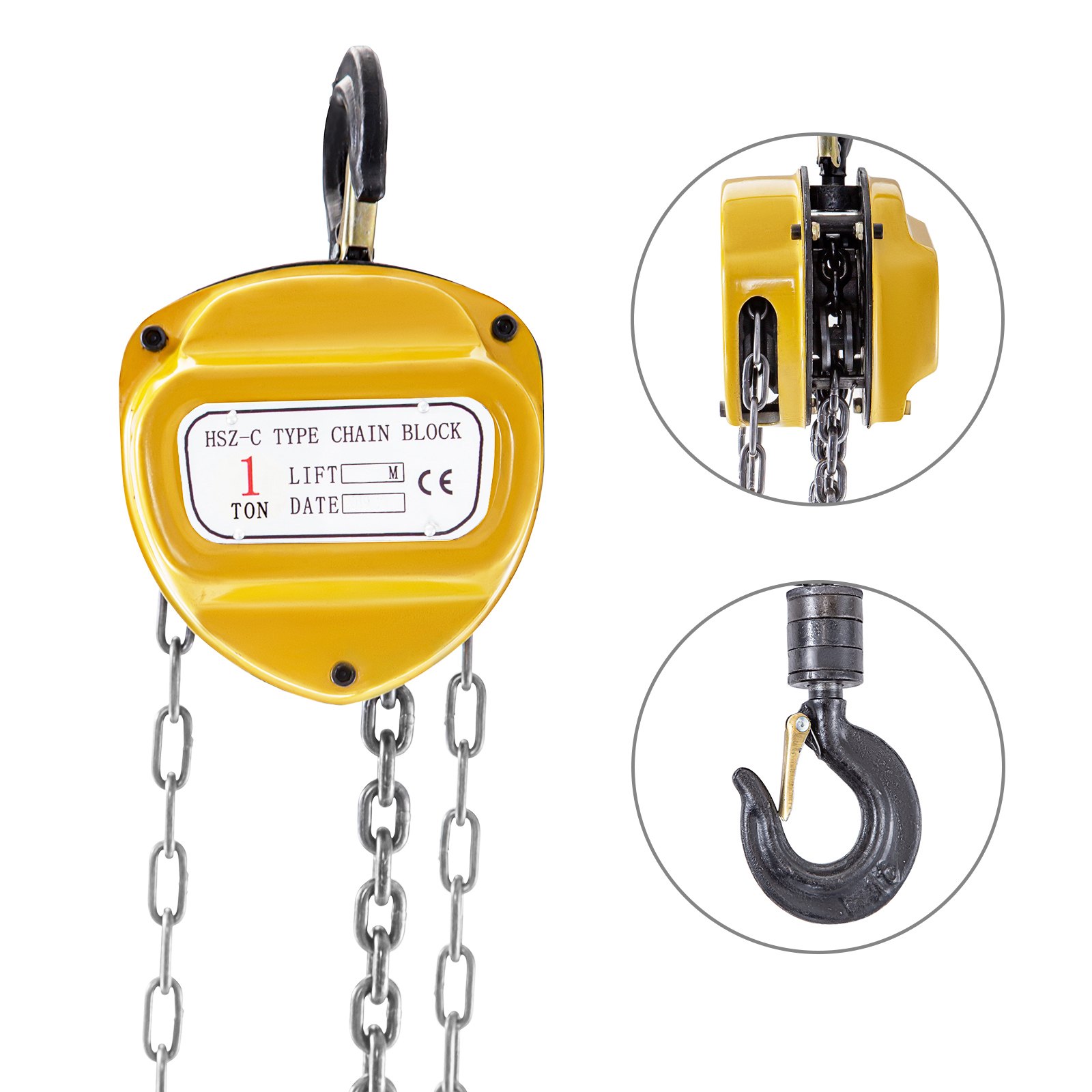 Argano Manuale Paranco Gru Per Argano A Fune Verricello Sollevamento 1t 12m