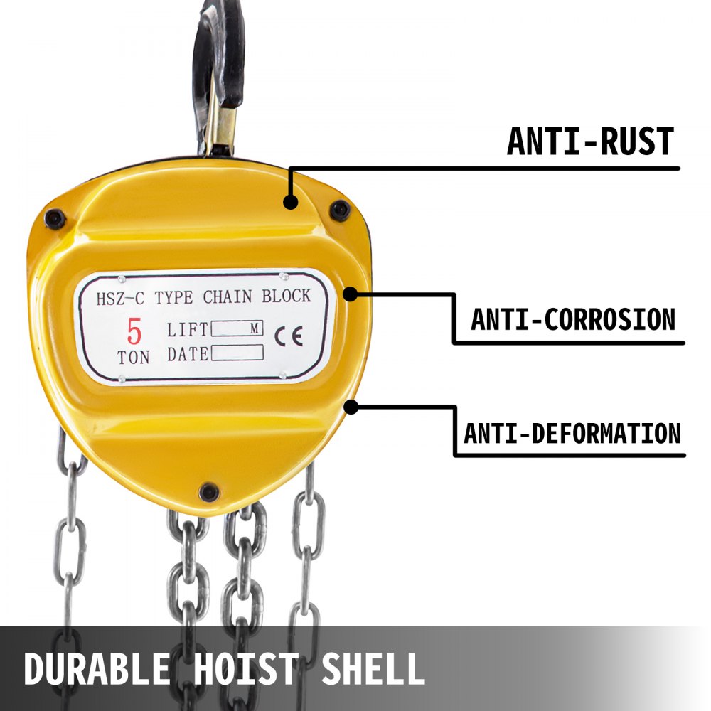 5t Argano Manuale Paranco Verricello Fune Acciaio Cavo Metallico Da 3m