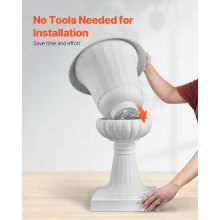 VEVOR Vaso per Fioriere in Plastica 40 x 67 cm, Vaso da Fiori Classico, Set da 2, Urna da Giardino per Piante Urna in Plastica da Fiori per Interni, Esterni, Eventi, Palcoscenici, Ingressi, Bianco