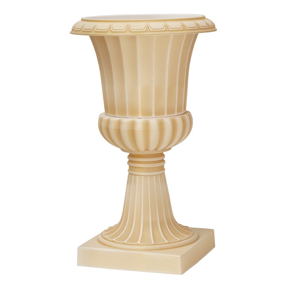 VEVOR Vasi a Urna in Plastica 350 x 580 mm 2 Pezzi Beige Classico per Fiori, per Decorazioni di Matrimoni Feste Eventi Casa Palcoscenici Giardino Balcone e Patio, per Portico, Uso Interno ed Esterno
