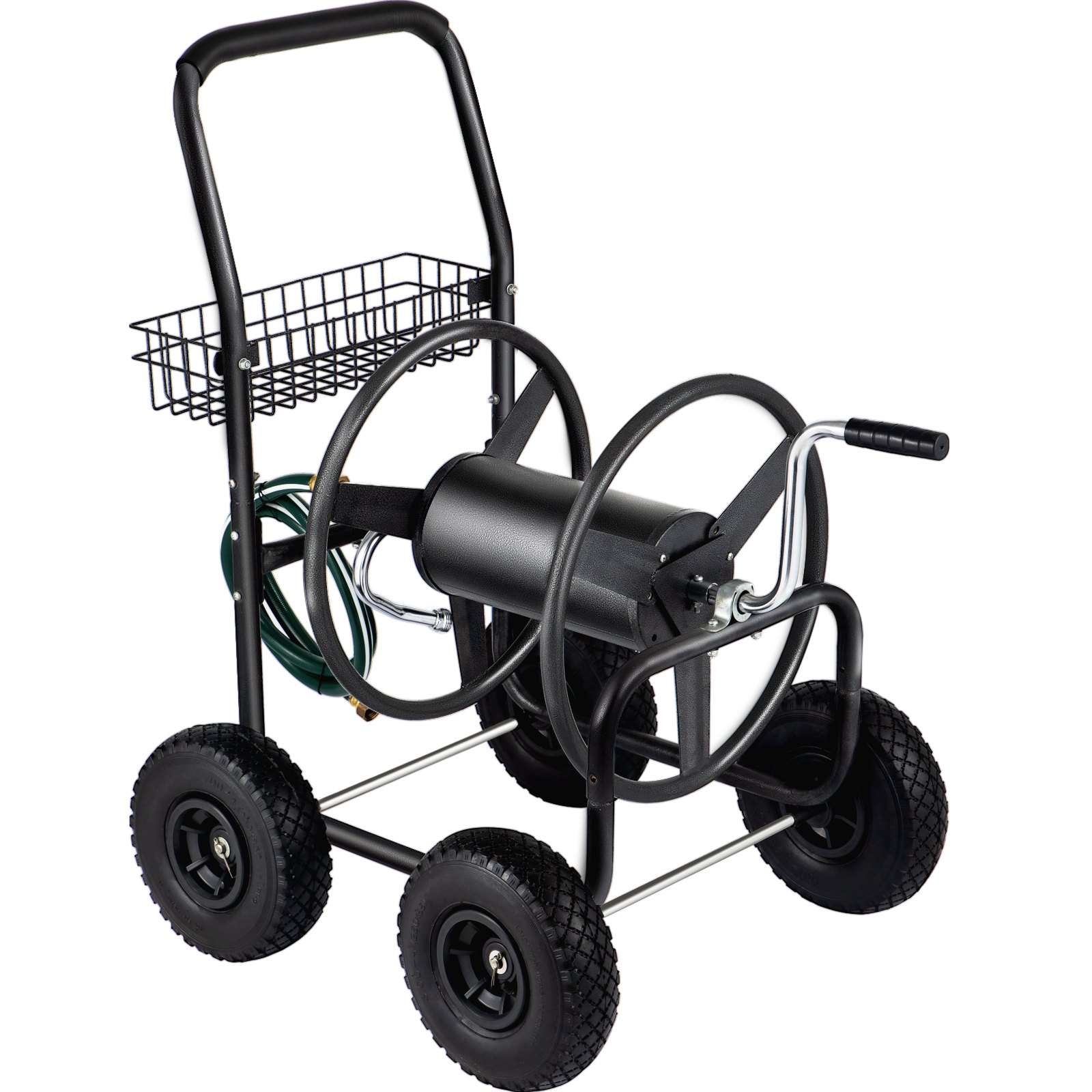 VEVOR Carrello Avvolgitubo da Giardino con 4 Ruote Tubo Irrigazione da Giardino