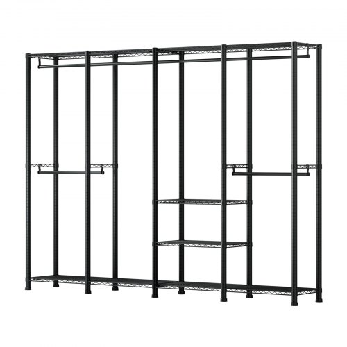 Armadio aperto per camera da letto, armadio portatile - bianco, 6