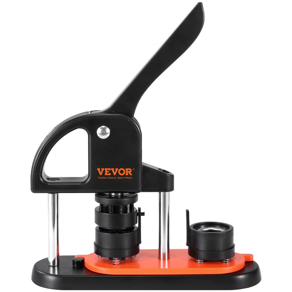 VEVOR Kit per Fustellatrice Manuale di Badge Spillo Bottoni Diametro 32mm 500 Pezzi, Kit di Punzonatrice Manuale in Plastica per Badge Spillo Fai-da-te con Accessori Completi Modelli da Diametro 32mm