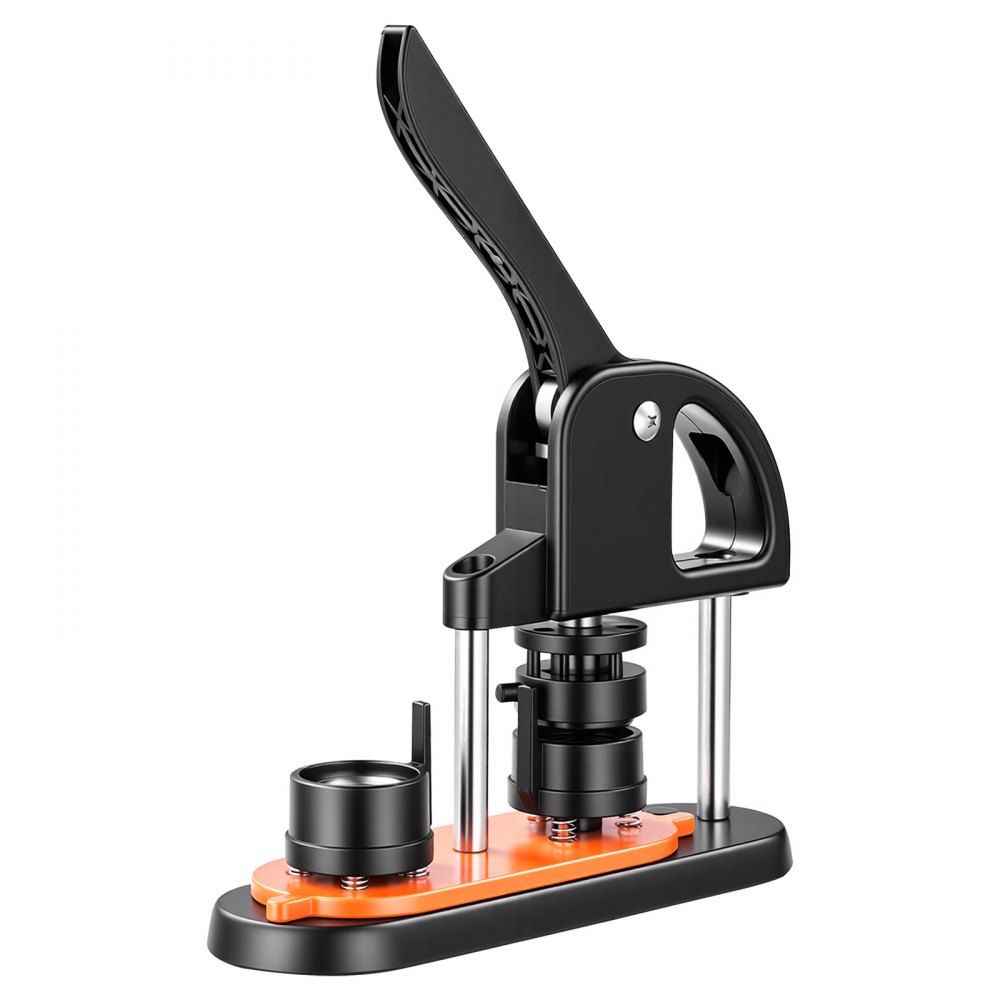 VEVOR Kit per Fustellatrice Manuale di Badge Spillo Bottoni Diametro 32mm 500 Pezzi, Kit di Punzonatrice Manuale in Plastica per Badge Spillo Fai-da-te con Accessori Completi Modelli da Diametro 32mm