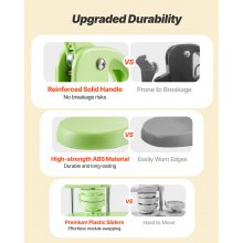 VEVOR Macchina per Spille, Macchina Punzonatrice 200 pezzi Kit per Fustellatrice Manuale per Badge 58/75 mm, Impugnatura Ergonomica, per Spille Personalizzate Fai da te, Verde