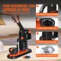 VEVOR Kit per Fustellatrice Manuale di Badge Spillo Bottoni Diametro 58mm 100 Pezzi, Kit di Punzonatrice Manuale in Plastica per Badge Spillo Fai-da-te con Accessori Completi Modelli da Diametro 58mm