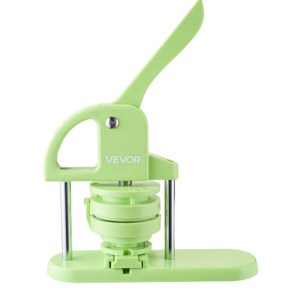 VEVOR Macchina per Spille, Macchina Punzonatrice con 100 pezzi Kit per Fustellatrice Manuale per Badge 75 mm, Impugnatura Ergonomica, per Spille Personalizzate Fai da te, Verde