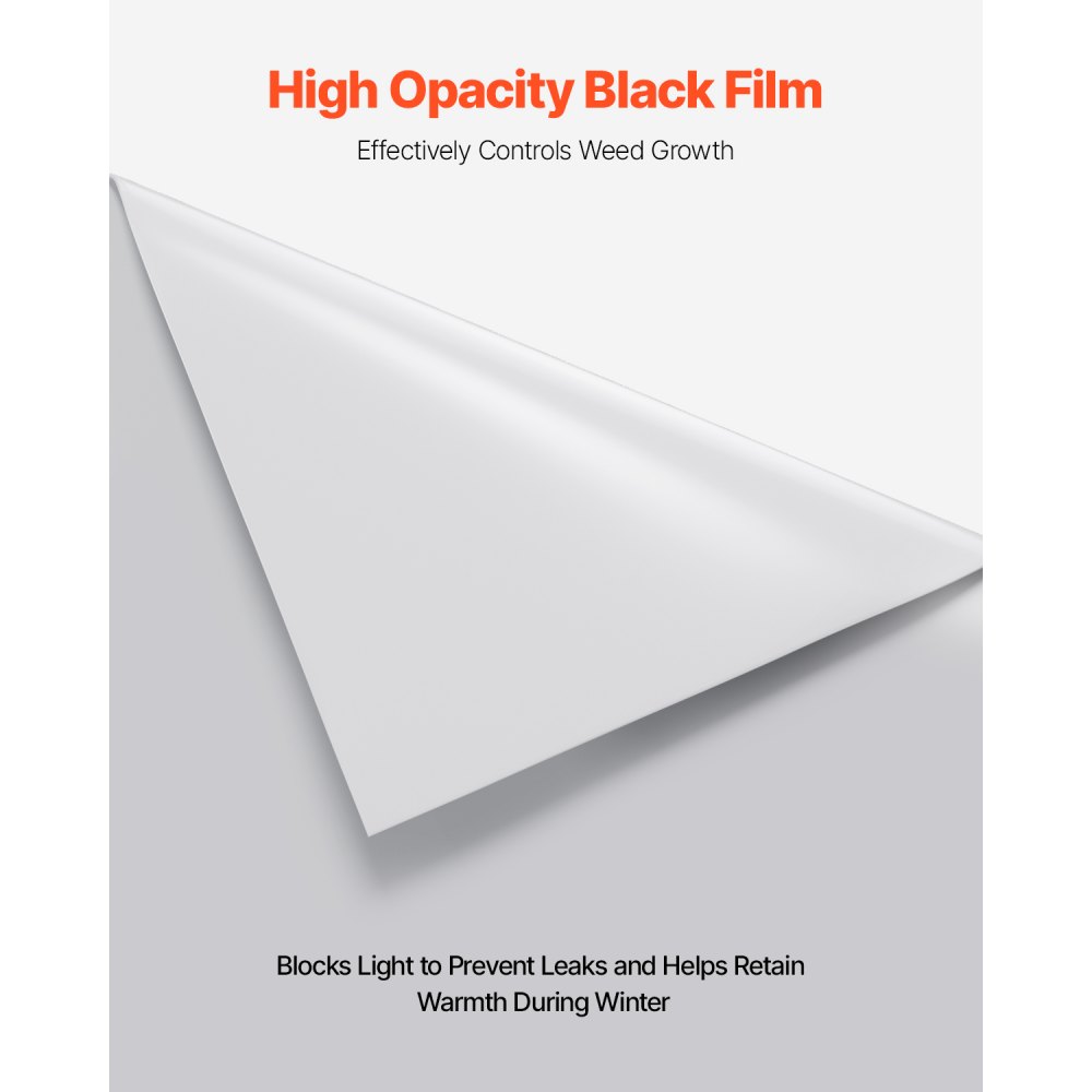 VEVOR 0.2mm construction film 2x50m, cover film for crawl spaces, durable garden protective film, multi-purpose construction plastic, painter's tarp for plastic supply on the farm, gray