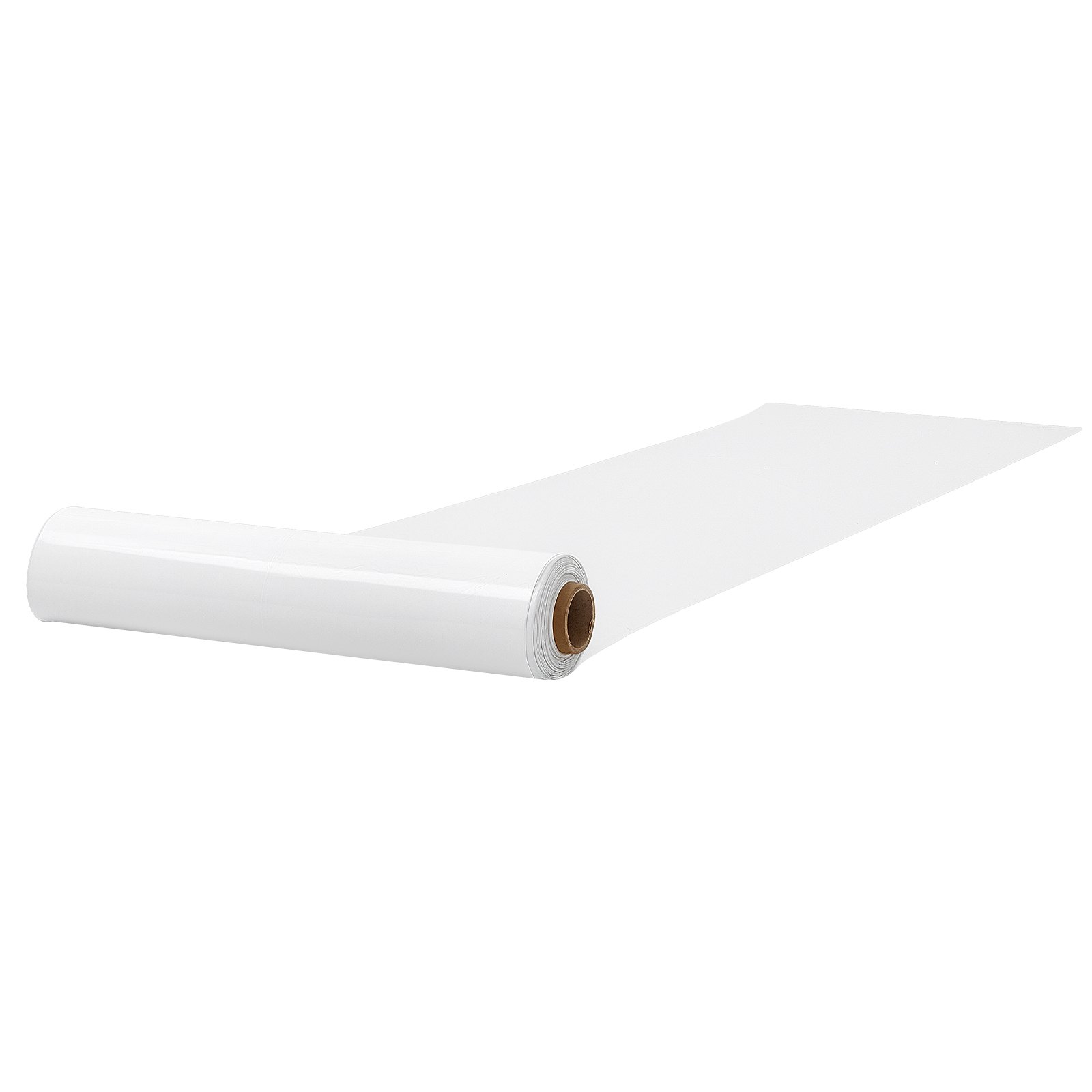VEVOR Telo in Polietilene Spessore 0,3 mm da 3,05 x 15,24 m Bianco e Nero, Rotolo Copertura Protettiva Spessa Impermeabile, per Imbianchini Barriera al Vapore Pacciamatura Orti Piantagioni Giardini