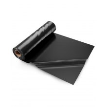 VEVOR Rotolo di Fogli di Plastica 0,25 mm 6,96 m x 30,48 m Polietilene Nero