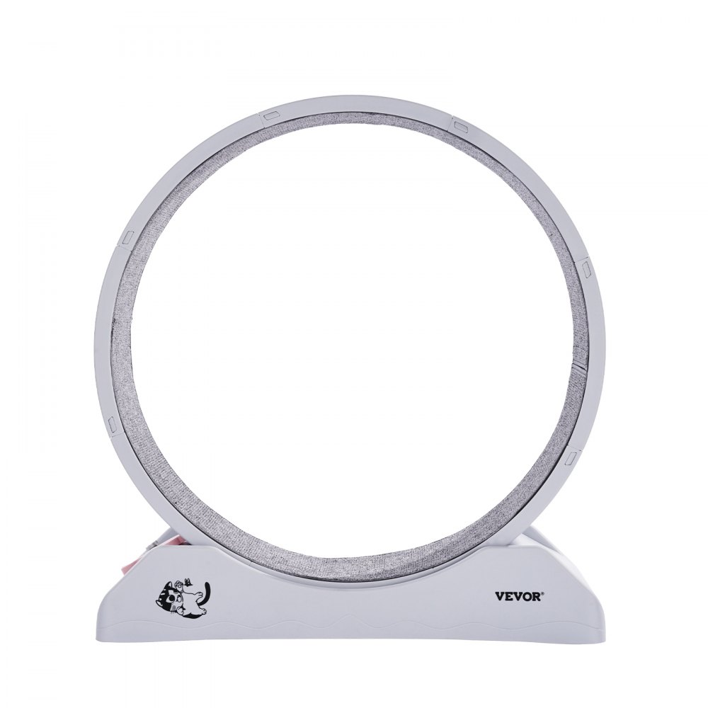 VEVOR Ruota per Esercizi per Gatti, Grande Ruota per Correre con Freno di Sicurezza e Pista in Moquette, Tapis Roulant per Gatti, Ruota per Esercizi da Interno per Animali Domestici, Bianco 800 mm