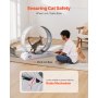 VEVOR Ruota per Esercizi per Gatti, Grande Ruota per Correre con Freno di Sicurezza e Pista in Moquette, Tapis Roulant per Gatti, Ruota per Esercizi da Interno per Animali Domestici, Bianco 800 mm