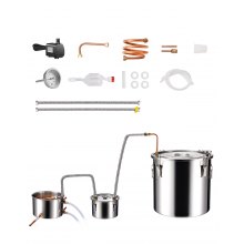 VEVOR Kit Distillatore per Alcol Doppio Condensatore Serbatoio 50L Fai-da-te