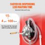 VEVOR Contenitore per Carburante, 32 Galloni, Serbatoio di Stoccaggio con Pompa di Trasferimento Manuale, Contenitore per Benzina Diesel per Auto, Tosaerba, ATV, Barche, Altro, Rosso