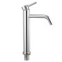 VEVOR Single Handle Sink Faucet, Chrome-Plated Silver Faucet Kitchen Sink, 1 or 3 Hole Kitchen Water Faucets with Push-Button Drain, Suitable for Bathroom, RV, Bar, Public Restroom, High Arc Faucet