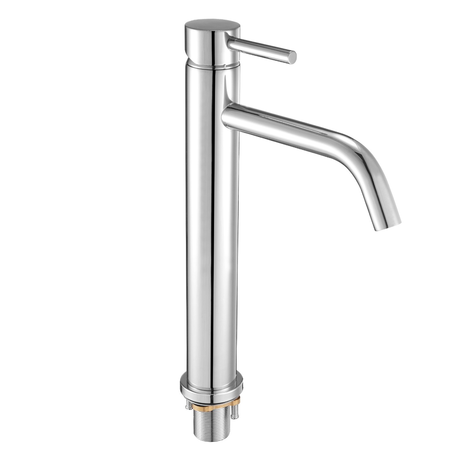 VEVOR Rubinetto Monocomando per Lavello da Cucina, Rubinetto Cromato per Lavello da Cucina, Miscelatore per Acqua Altezza del Beccuccio 195 mm in Acciaio Inossidabile, per Bagno, Bar