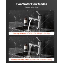 VEVOR Rubinetto Monocomando per Lavello da Cucina, Rubinetto Miscelatore con Beccuccio Estraibile per Lavello da Cucina, Miscelatore per Acqua 1 o 3 Fori per Bagno in Acciaio Inox, Bar