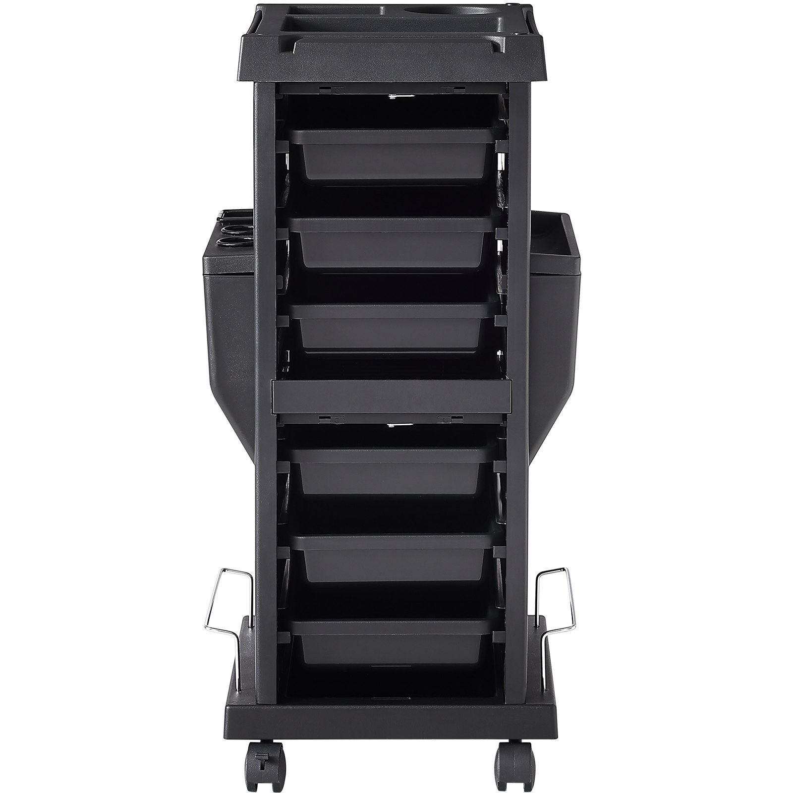 VEVOR Salon Trolley, lockable hairdressing trolley for stylists with 6 removable drawers and tool holder, plastic hairdressing trolley with lockable wheels for beauty spa hairdressers