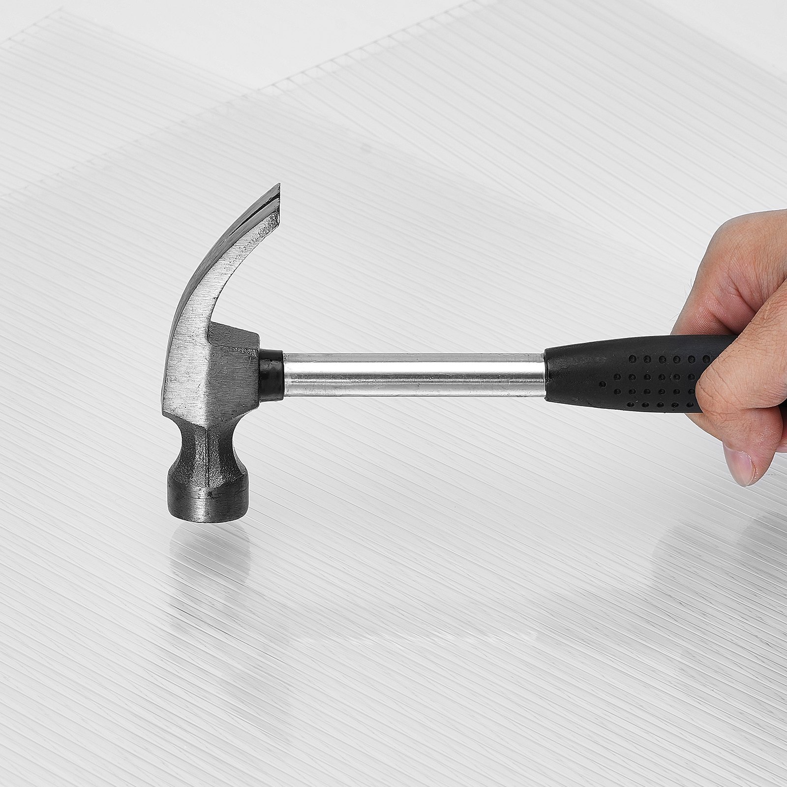 VEVOR Pannelli per Serre in Policarbonato per Tetti 15 Pezzi, 1210 x 605 x 6 mm, Coperture in Plastica Ondulata Impermeabile e Protetta dai Raggi UV, Lastre Trasparenti per Coperture Urti per Serre