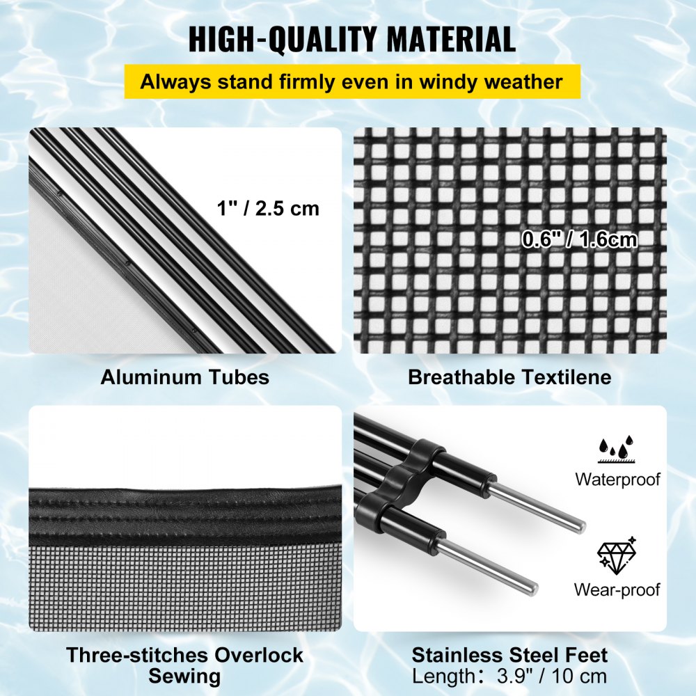 VEVOR Recinzioni per Piscina in Piscine Interrate 4x12Ft Recinzione di Sicurezza per Piscina Kit per Cancello a Chiusura Automatica Recinzione in Alluminio Verniciato a Polvere 1000D Recinzioni 340gsm
