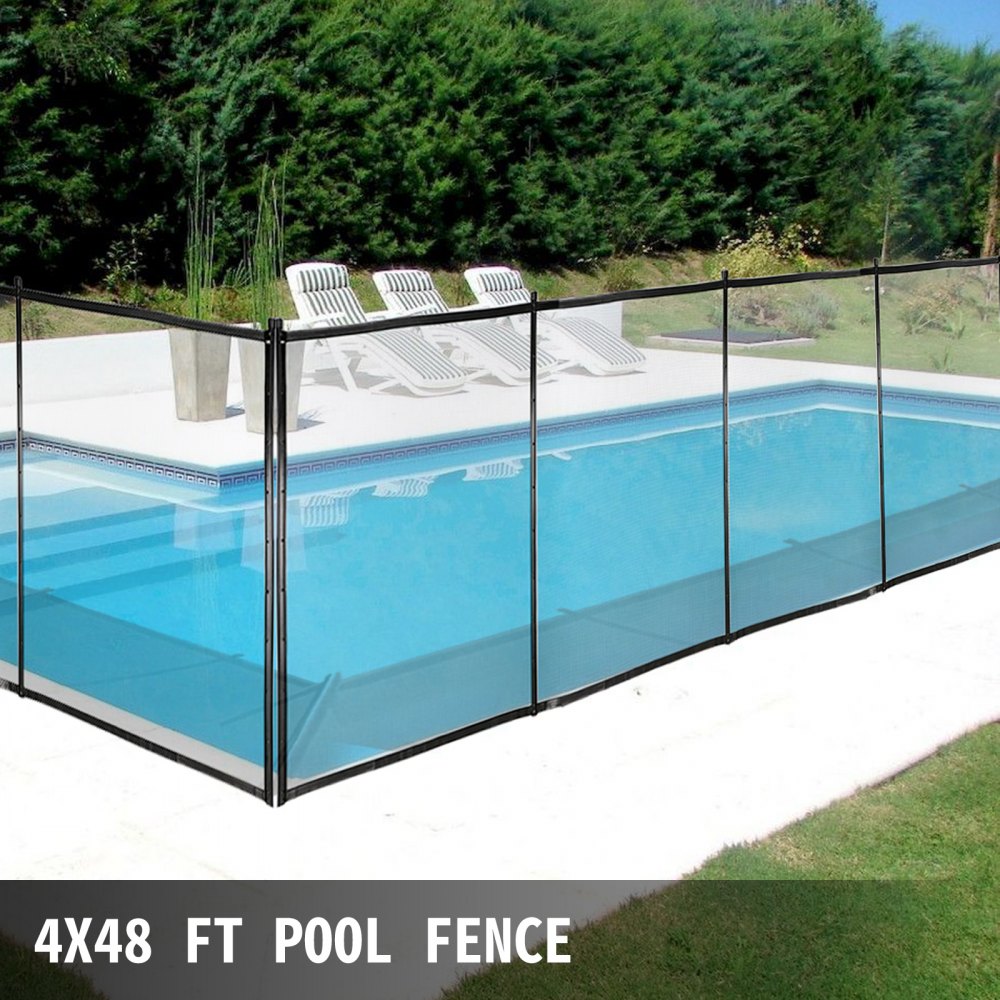 Recinzioni Di Piscina Per Piscine Interrate Recinzione Porta 4x48 Pollici, Nera