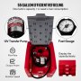 VEVOR Serbatoio per Carburante Portatile, 220 Litri 12V CC Grande Serbatoio per Carburante con Pompa per Trasferimento Rosso per Camion, Trattori, Navi, Camper, Industrie all'Aperto, Industrie Edili