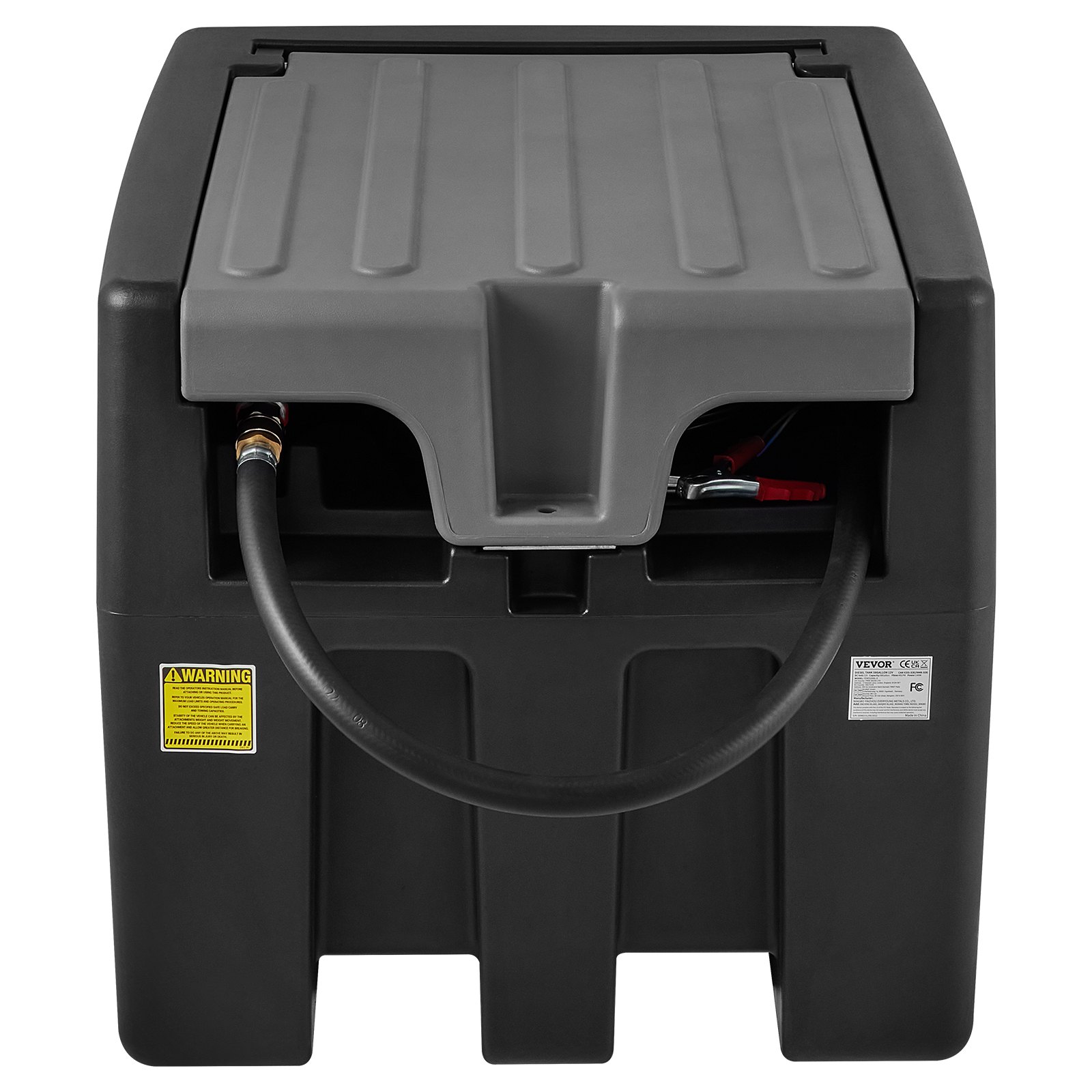 VEVOR Serbatoio per Carburante Portatile, 220 L 12V CC Grande Serbatoio per Carburante con Pompa a Trasferimento Nero per Camion, Trattori, Navi, Camper, Industrie all'Aperto, Industrie Edili