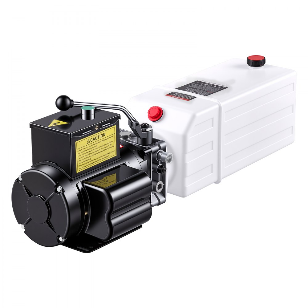 VEVOR Pompa Idraulica per Rimorchio Ribaltabile 2,2 kW Portata 6,3 L/min Centralina Idraulica, Semplice Effetto, Velocità 3400 giri/min, Installazione Verticale, Pressione Scarico 22 MPa, per Auto