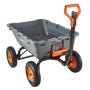 VEVOR Carrello Ribaltabile da Giardino 680 kg in Polietilene, Carriola Ribaltamento Rapido a 90°, con Maniglia Regolabile e Cuscinetti Girevoli Flessibili a 270°, per Piante Terriccio e Coltivazioni