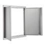 VEVOR Grill Access Door, 610 x 610 mm, Double Exterior Kitchen Door, Flush Mounted Stainless Steel Door, Vertical Wall Door with Retractable Handles, for Grill Island, Grill Station, Outdoor Cabinet