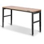 VEVOR Banco da Lavoro Regolabile Tavolo da Lavoro Dimensioni Piano 1549 x 508 mm Altezza Regolabile 688-910 mm Carico max. 900kg, Tavolo con Prese di Corrente Piano in Legno per Ufficio, Casa, Garage