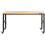 VEVOR Banco da Lavoro per Officina Garage 122x51x104 cm Tavolo da Lavoro Regolabile in Altezza 79-104 cm Struttura in Acciaio Multifunzionale con 4 Ruote per Riparazioni Fai-da-te