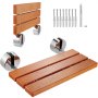 VEVOR Sedile Doccia Pieghevole in Teak 510 x 335 mm Panca per Doccia a Parete