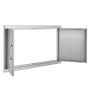 VEVOR Porta di Accesso al Barbecue, Doppia Porta Esterna della Cucina 863x482x46 mm, Porta ad Incasso in Acciaio Inox, con Maniglie, per Isola Barbecue, Armadio da Esterno, Giardino, Argento