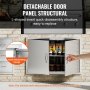 VEVOR Porta di accesso da cucina, 889 x 610 mm, Doppia porta da cucina esterna, Porta in acciaio inox montaggio da incasso per isola cucina, stazione cucina, mobiletto da esterno