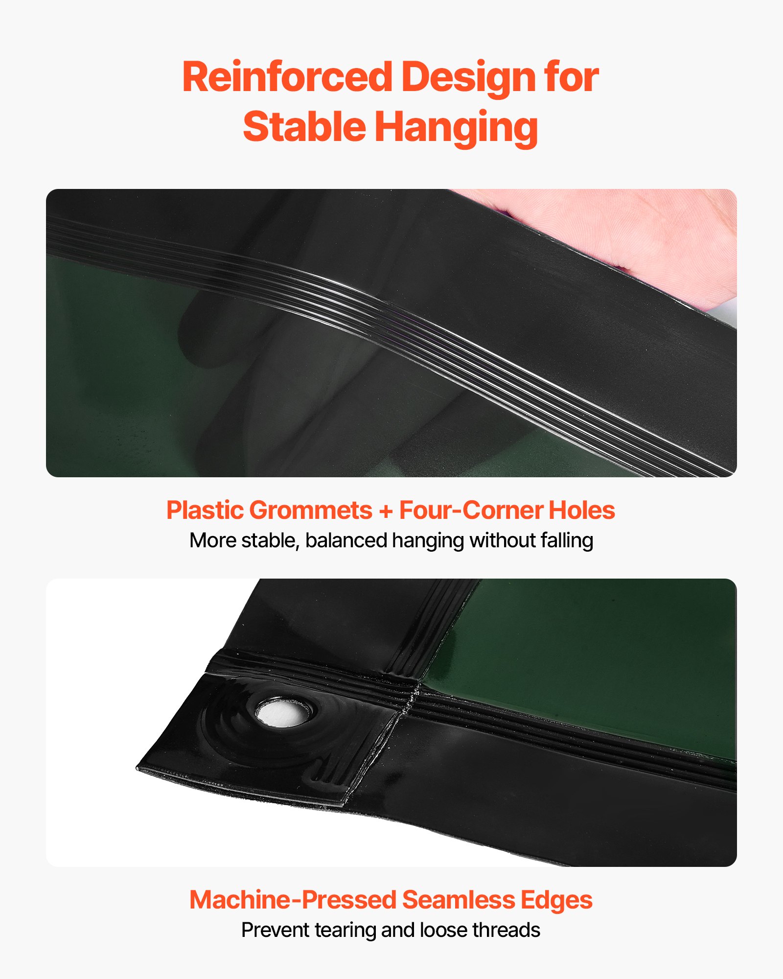 VEVOR Schermo per Saldatura con Telaio, Schermo Protettivo per Saldatura 3 Pannelli da 1,74 x 2,34 m, Tenda di Protezione di Sicurezza in Vinile Ignifugo con 12 Ruote Protezione UV a 6 Livelli