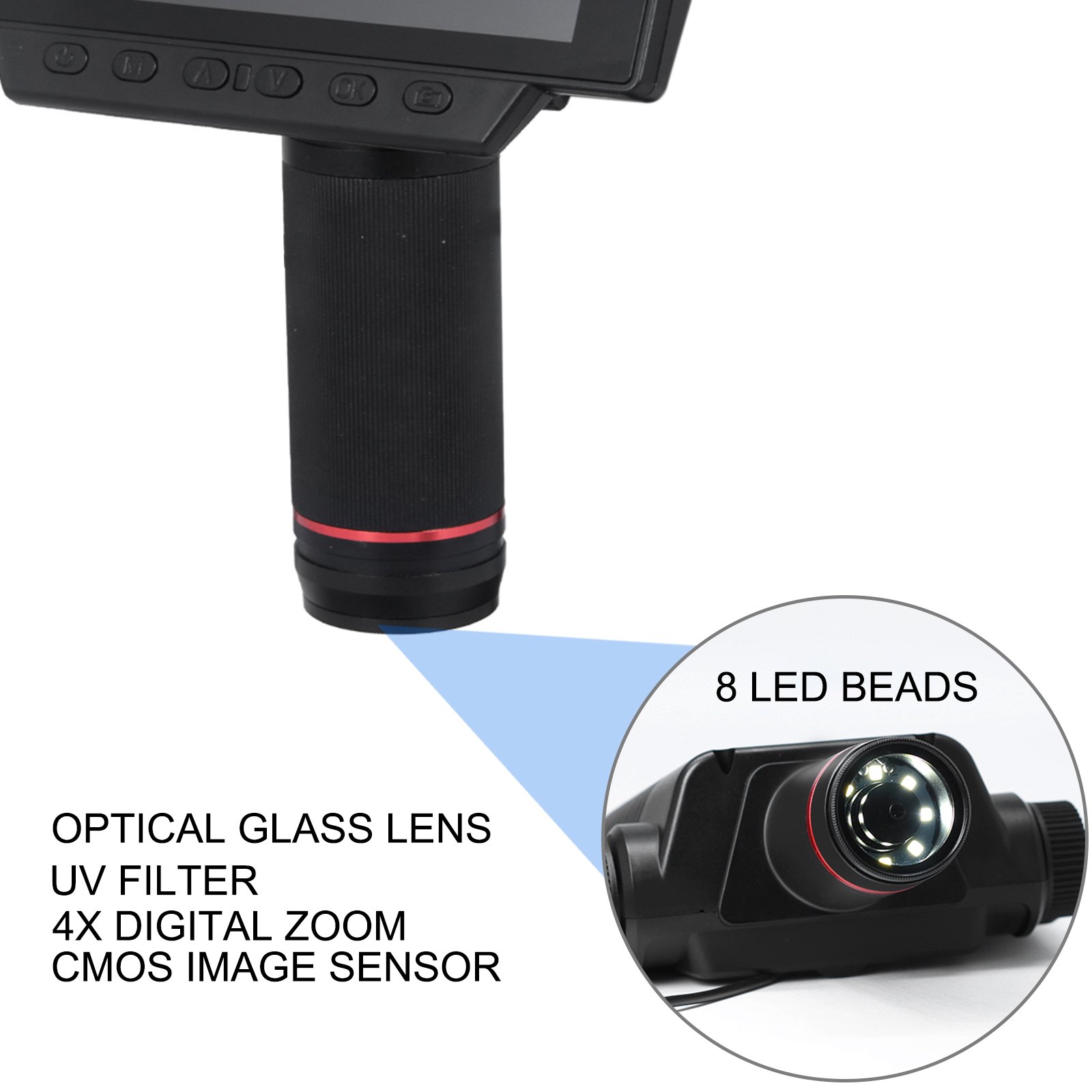 3.0mp Microscopio Digitale Elettronico 5" 560x 1080p Hdmi/tv Output Per Pcb