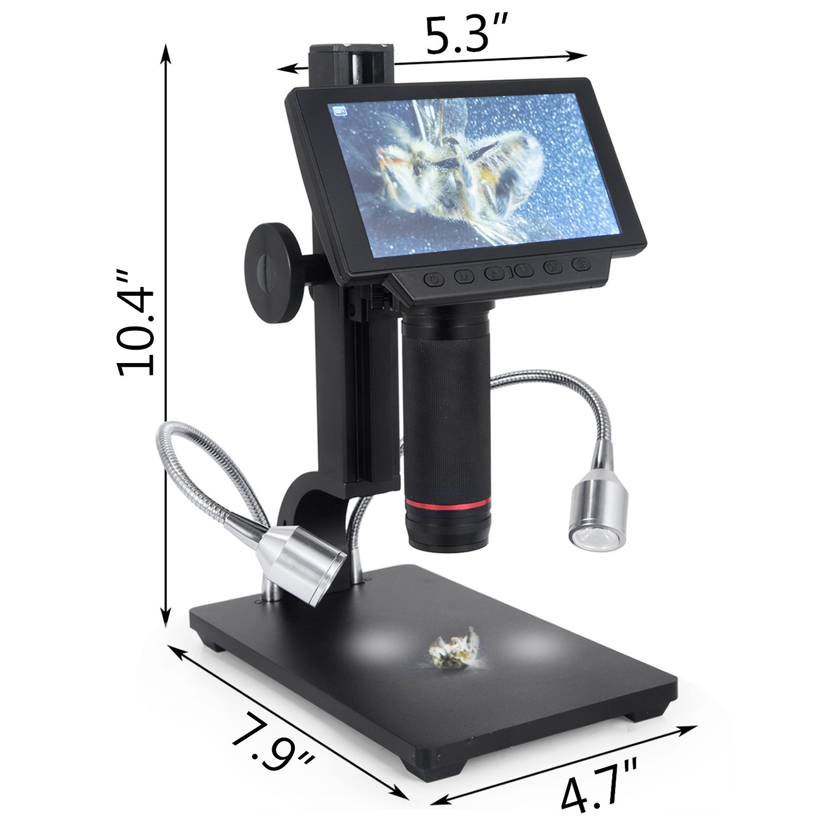 3.0mp Microscopio Digitale Elettronico 5" 560x 1080p Hdmi/tv Output Per Pcb