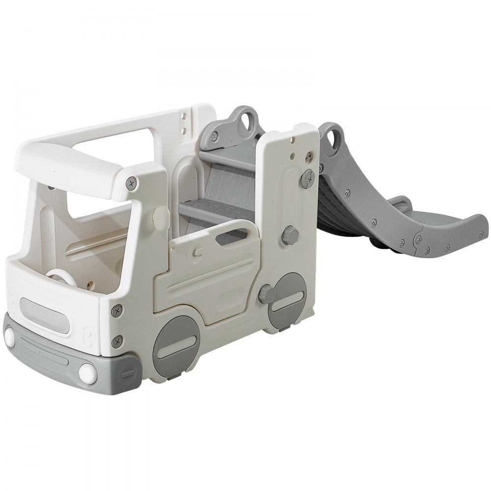VEVOR Scivolo da Interno per Bambini Scivolo Giocattolo di Casa con Casetta di Autobus per Bambini Età 1-12 ca., Scivolo Parco Interno da Gioco Scivolo Divertimento per Bambini Capienza max. 49,9 kg