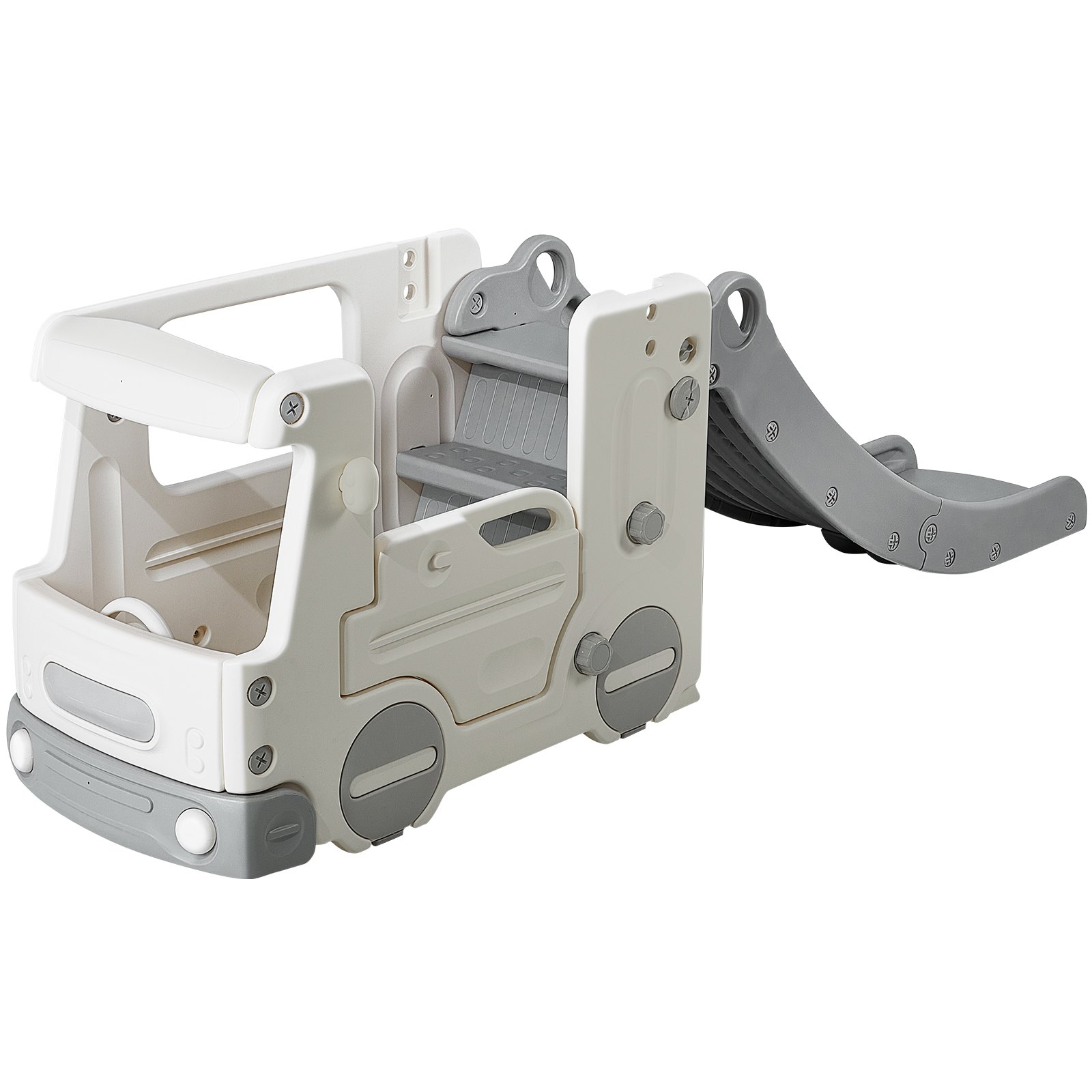 VEVOR Scivolo da Interno per Bambini Scivolo Giocattolo di Casa con Casetta di Autobus per Bambini Età 1-12 ca., Scivolo Parco Interno da Gioco Scivolo Divertimento per Bambini Capienza max. 49,9 kg