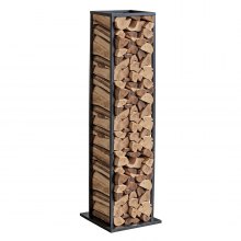 VEVOR Portalegna da Ardere per Interni, 330 x 320 x 1120 mm, Supporto per Impilare Tronchi, Supporta fino a 45,4 kg, Portalegna in Acciaio Verniciato a Polvere per Camino Peso 4,2 kg