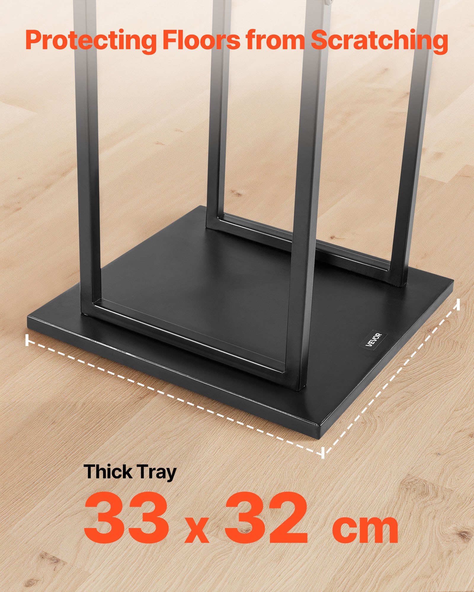 VEVOR Portalegna da Ardere per Interni, 330 x 320 x 1120 mm, Supporto per Impilare Tronchi, Supporta fino a 45,4 kg, Portalegna in Acciaio Verniciato a Polvere per Camino Peso 4,2 kg